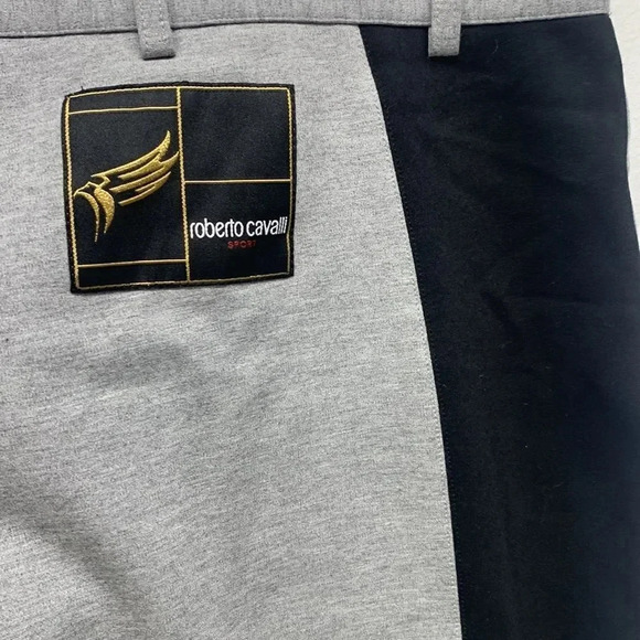 Roberto Cavalli Sport Jogger Pants Pant Striped Gray Black New Mens Size Large - Picture 8 of 14